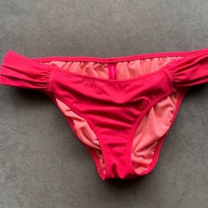 Red Victoria’s Secret bikini bottoms